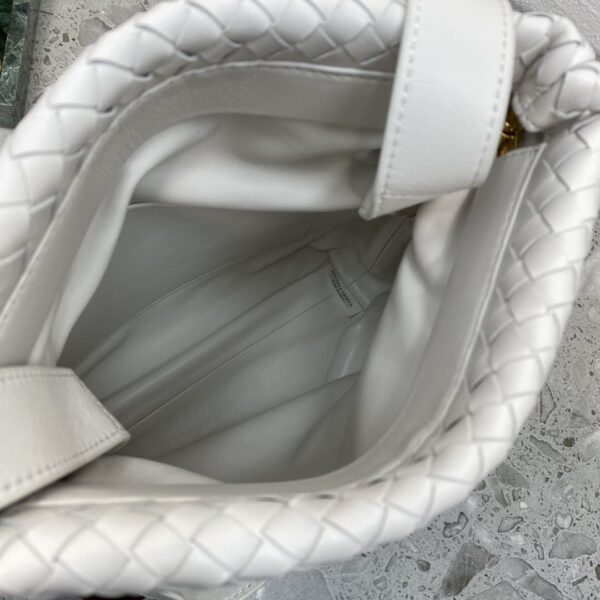 Bottega Veneta Intrecciato Shoulder Bag White, For Women, Women’s Bags 10.2in/26cm