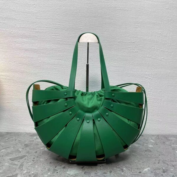 Bottega Veneta Medium Shoulder Bag Green, For Women, Women’s Bags 8.6in/22cm