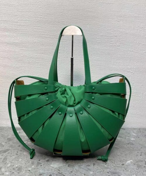 Bottega Veneta Medium Shoulder Bag Green, For Women, Women’s Bags 8.6in/22cm