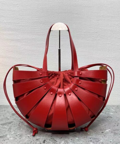 Bottega Veneta Medium Shoulder Bag Red, For Women, Women’s Bags 8.6in/22cm