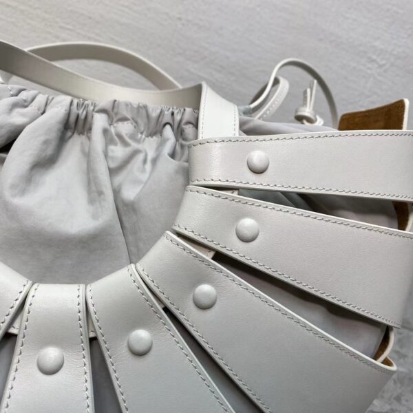 Bottega Veneta Medium Shoulder Bag White, For Women, Women’s Bags 8.6in/22cm