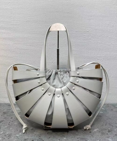 Bottega Veneta Medium Shoulder Bag White, For Women, Women’s Bags 8.6in/22cm