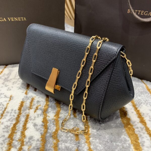 Bottega Veneta Mini Angle Palmellato Bag Black, For Women, Women’s Bags 7.5in/19cm