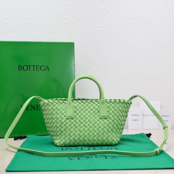 Bottega Veneta Mini Cabat Green, For Women, Women's Bags 7.9in/20cm