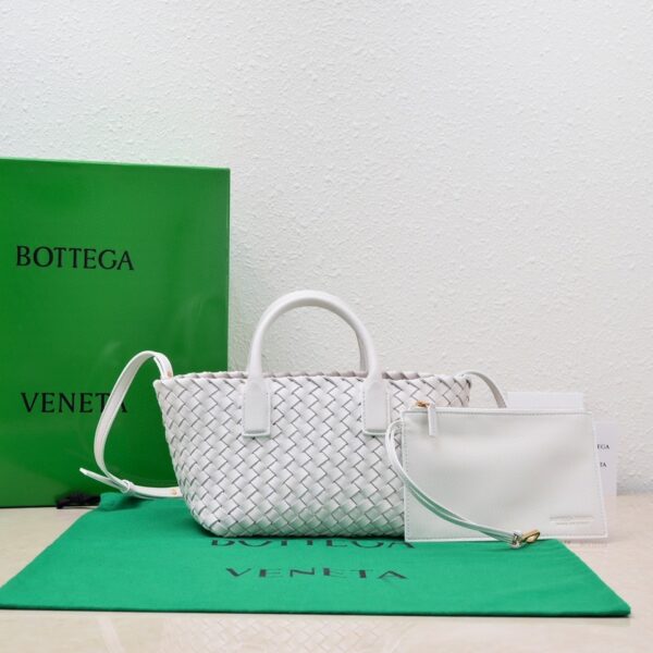 Bottega Veneta Mini Cabat White, For Women, Women's Bags 7.9in/20cm 709464V1OW19009