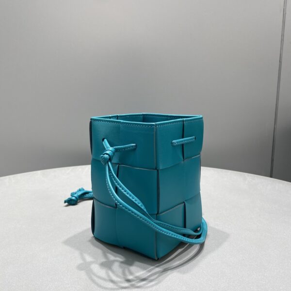 Bottega Veneta Mini Cassette Bucket Bag Blue, For Women, Women's Bags 5.5in/14cm
