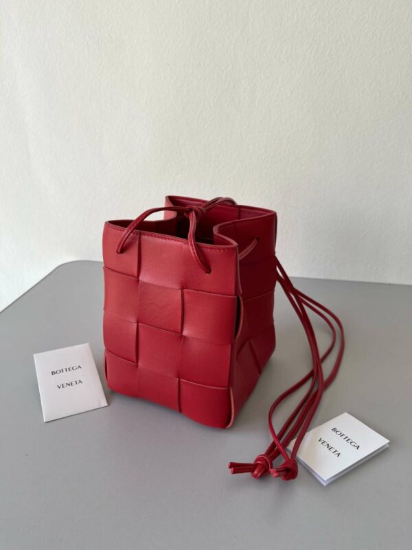Bottega Veneta Mini Cassette Bucket Bag Navy Blue/Light Blue/Red/Cream For Women 14cm / 5.5in