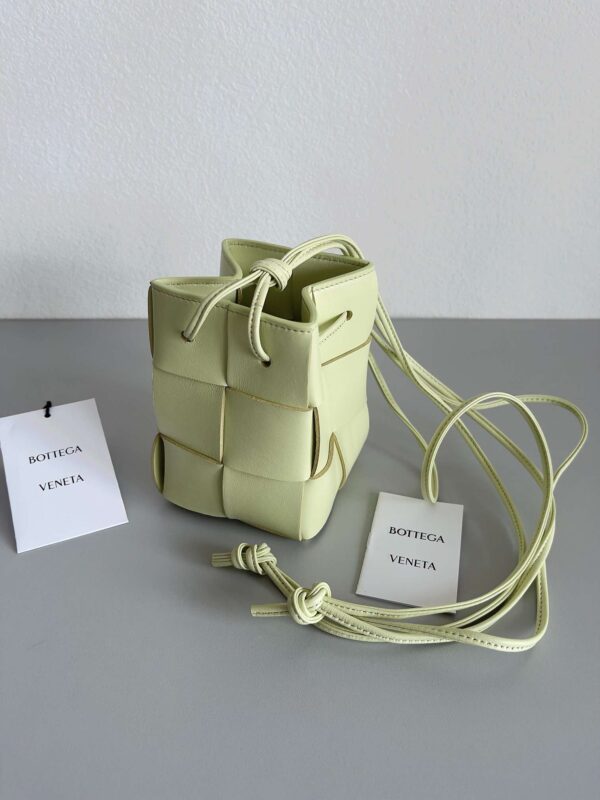 Bottega Veneta Mini Cassette Bucket Bag Navy Blue/Light Blue/Red/Cream For Women 14cm / 5.5in
