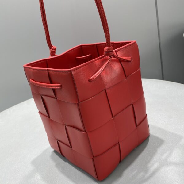 Bottega Veneta Mini Cassette Bucket Bag Red, For Women, Women's Bags 5.5in/14cm 680217VCQC46358
