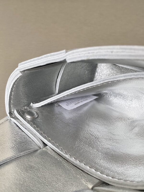 Bottega Veneta Mini Cassette Crossbody Bag Silver, For Women, Women's Bags 6.9in/17.5cm