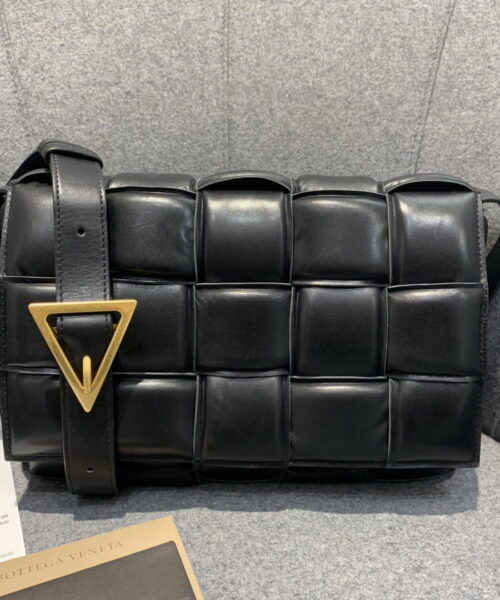 Bottega Veneta Padded Cassette Bag For Women 10.2in/26cm In Black 591970VCQR18425