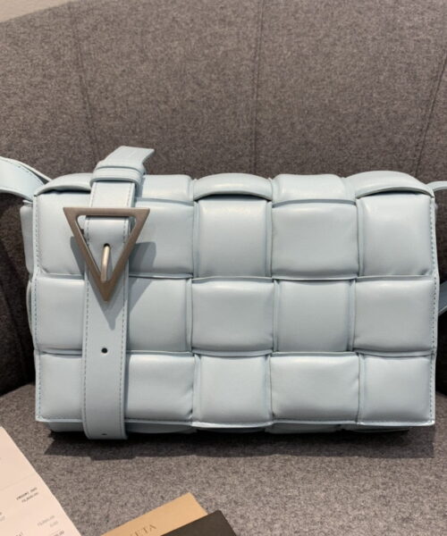 Bottega Veneta Padded Cassette Bag For Women 10.2in/26cm In Light Blue