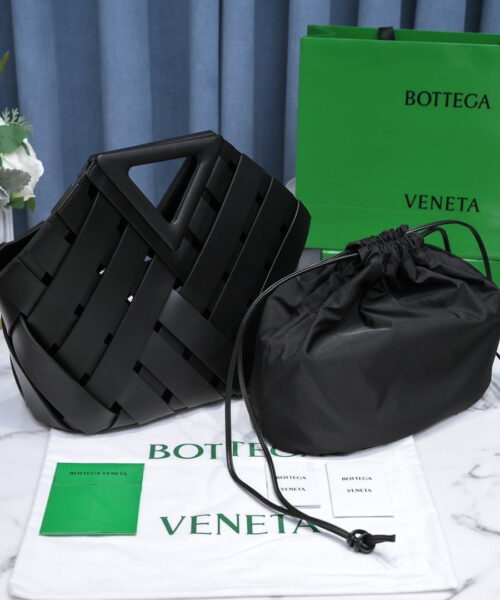 Bottega Veneta Point Dark Black, For Women, Women's Bags 9.8in/25cm