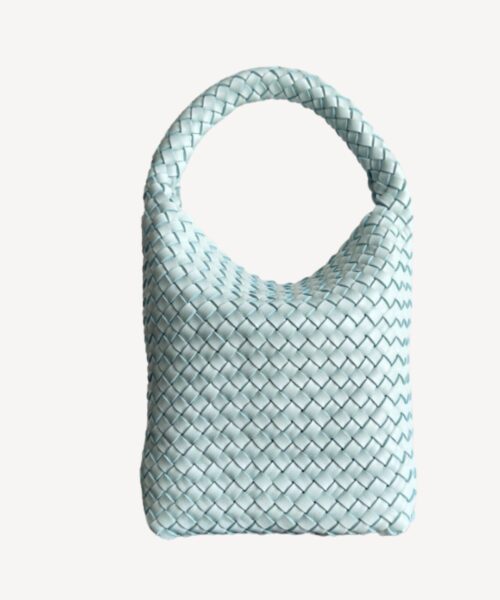 Bottega Veneta Small Cabat Bucket Light Blue/White For Women 35.5cm / 14in 753172V1OW03902