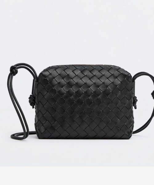 Bottega Veneta Small Loop Camera Bag Black/Green/Dark Green For Women 22cm / 8.7in 723548V1G118425