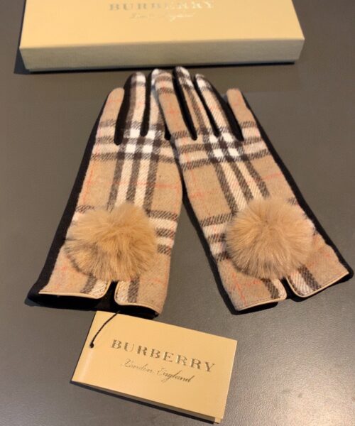 Burberry Cashmere Gloves In Brown