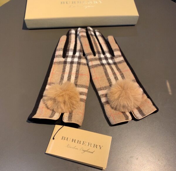 Burberry Cashmere Gloves In Brown