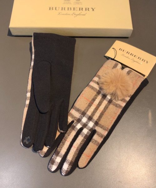Burberry Cashmere Gloves In Brown