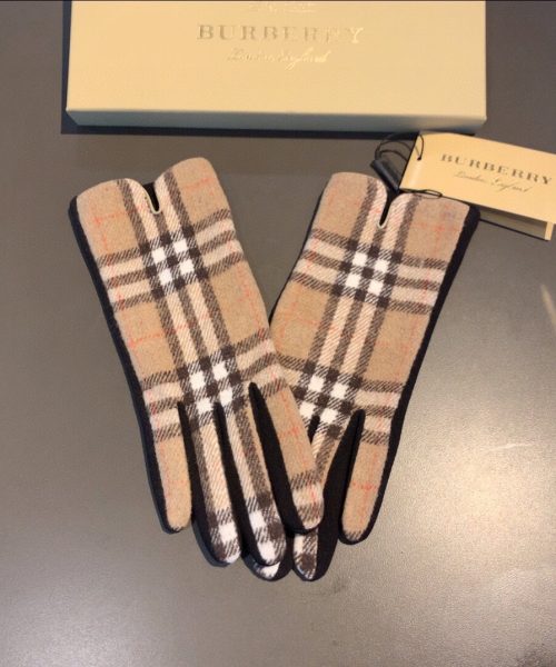 Burberry Cashmere Gloves In Brown