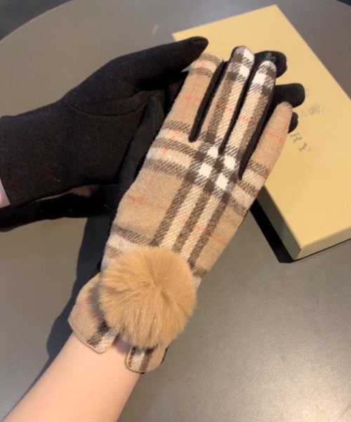 Burberry Cashmere Gloves In Brown