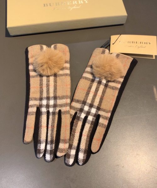 Burberry Cashmere Gloves In Brown