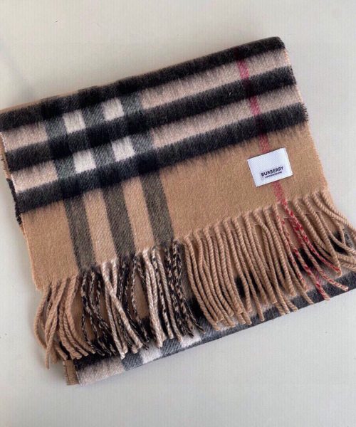 Burberry Contrast Check Cashmere Archive Beige Scarf 180cm/71in 