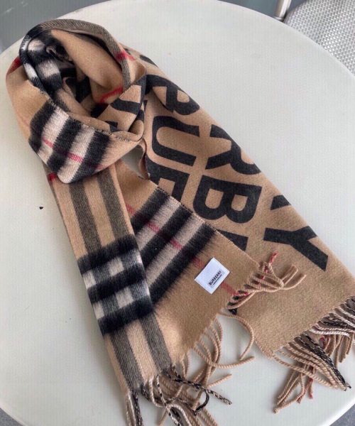 Burberry Contrast Check Cashmere Archive Beige Scarf 180cm/71in 