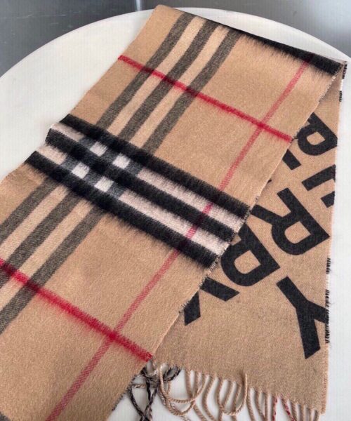 Burberry Contrast Check Cashmere Archive Beige Scarf 180cm/71in 