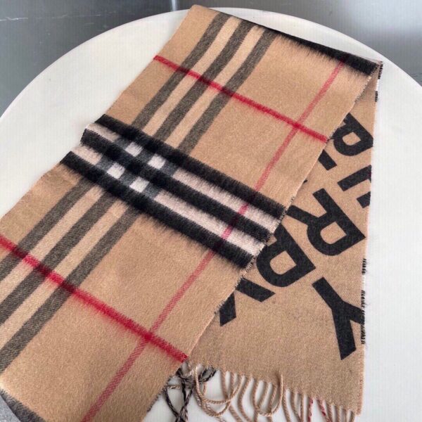 Burberry Contrast Check Cashmere Archive Beige Scarf 180cm/71in