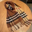 Burberry Contrast Check Cashmere Archive Beige/Birch Brown Scarf 180cm/71in 80453291 