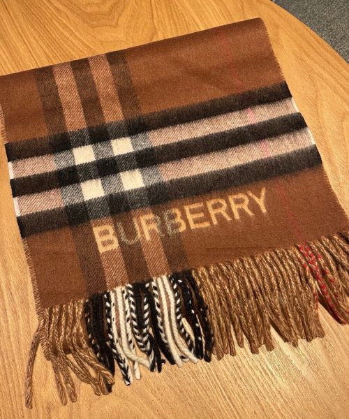 Burberry Contrast Check Cashmere Archive Beige/Birch Brown Scarf 180cm/71in 80453291 