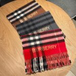 Burberry Contrast Check Cashmere Beige/Black Scarf 180cm/71in 80451711 