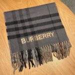 Burberry Contrast Check Cashmere Beige/Black Scarf 180cm/71in 80451711 