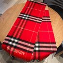 Burberry Contrast Check Cashmere Red/ Beige Scarf 180cm/71in 80504951 