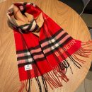 Burberry Contrast Check Cashmere Red/ Beige Scarf 180cm/71in 80504951 