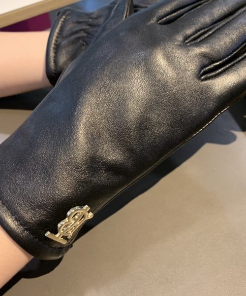 Burberry Monogram Motif Gloves In Black