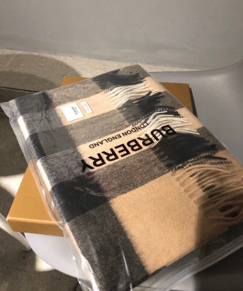 Burberry The Classic Check Cashmere Brown 66in/168cm