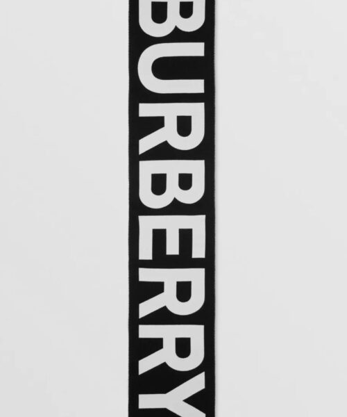 Burberry Wool New Double-Sided Large Black Scarf 188cm/74in
