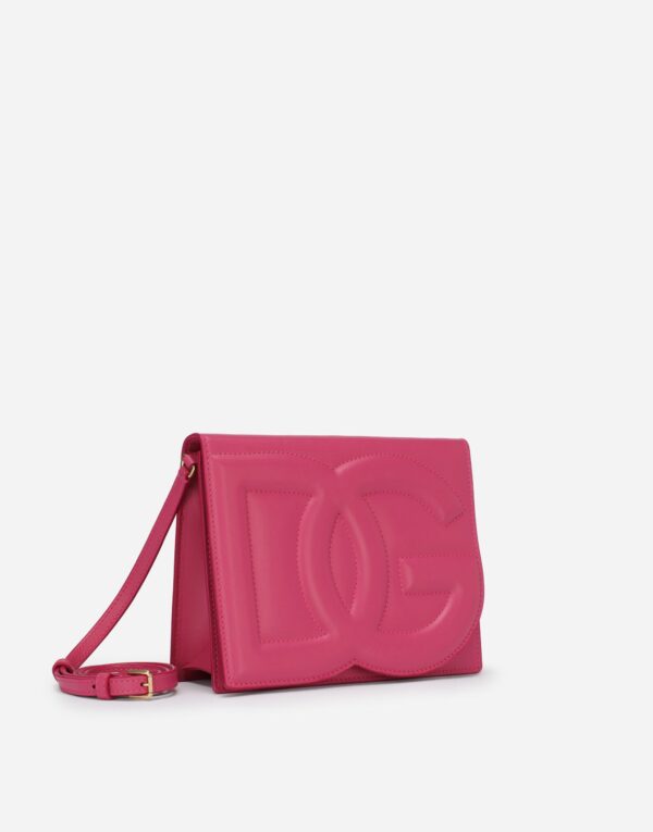 Calfskin DG Logo Bag Pink For Women BB7287AW57680441 - 20 Cm/ 7.8 Inches