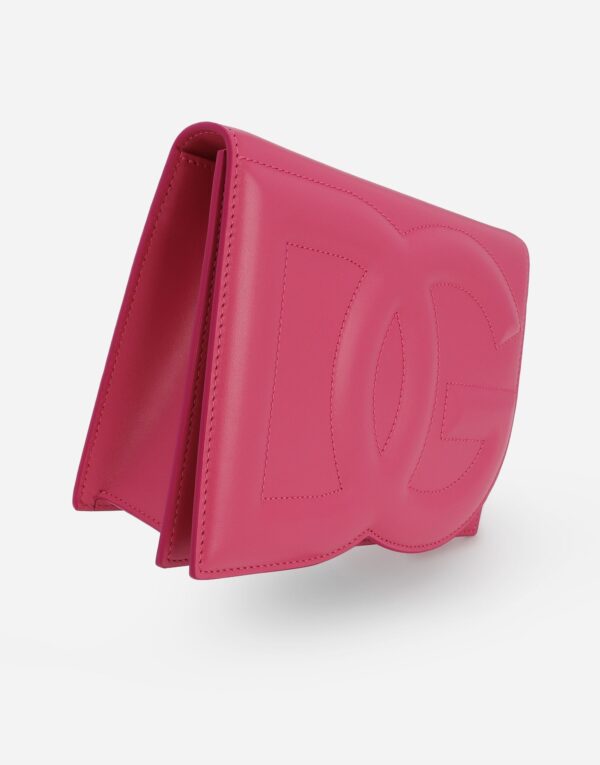 Calfskin DG Logo Bag Pink For Women BB7287AW57680441 - 20 Cm/ 7.8 Inches