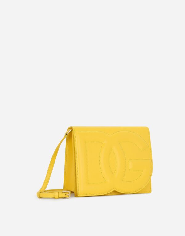 Calfskin DG Logo Bag Yellow For Women BB7287AW57680205 - 20 Cm/ 7.8 Inches