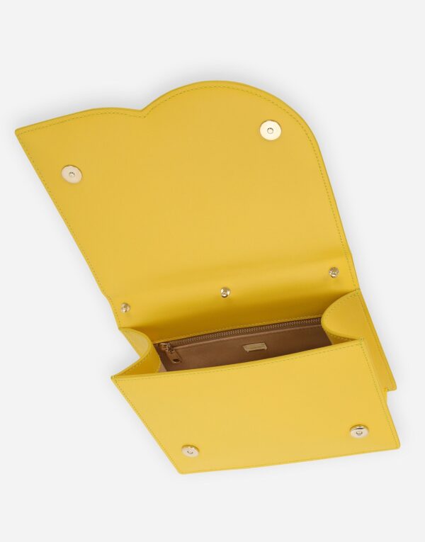 Calfskin DG Logo Bag Yellow For Women BB7287AW57680205 - 20 Cm/ 7.8 Inches