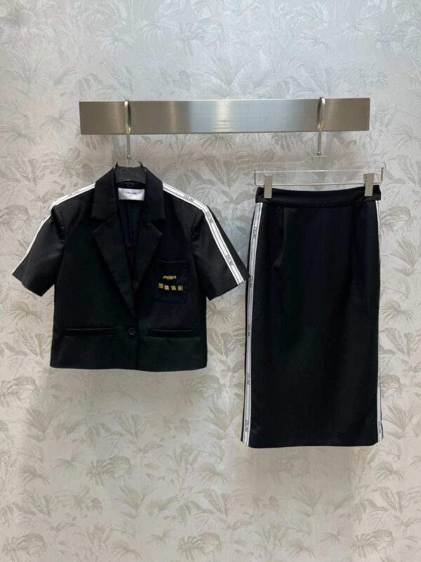 Cardigan Jacket And Skirt Black For Women