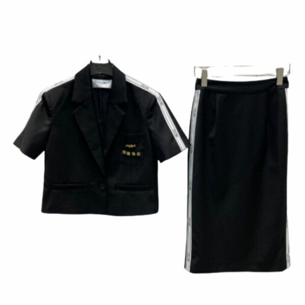 Cardigan Jacket And Skirt Black For Women
