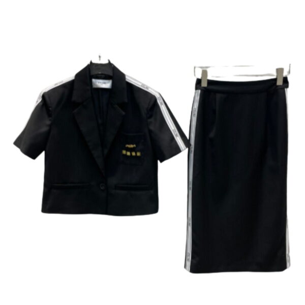 Cardigan Jacket And Skirt Black For Women