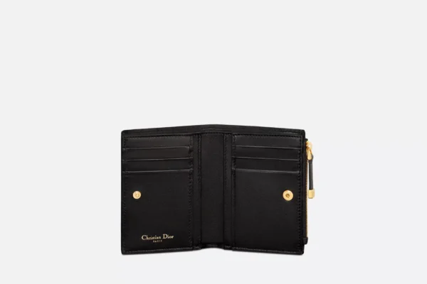 1:1 Replica Caro Dahlia Wallet Black For Women S5173UWHC_M900 11.5cm/4.5 inch