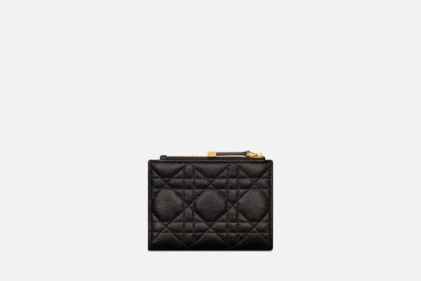 1:1 Replica Caro Dahlia Wallet Black For Women S5173UWHC_M900 11.5cm/4.5 inch