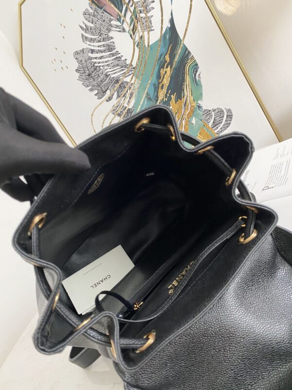 [REP 1:1] Caviar Triple CC Backpack Black For Women 13.4in / 34cm
