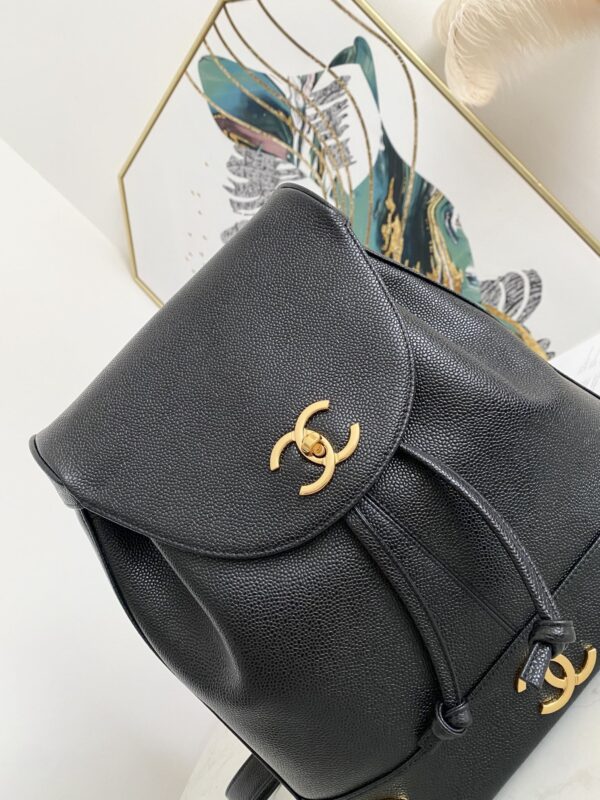 [REP 1:1] Caviar Triple CC Backpack Black For Women 13.4in / 34cm