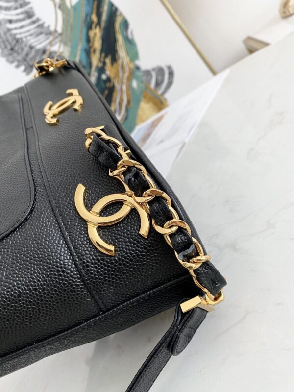 [REP 1:1] Caviar Triple CC Backpack Black For Women 13.4in / 34cm